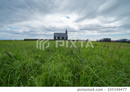 Budir Church or black church in summer season in Iceland 105349477