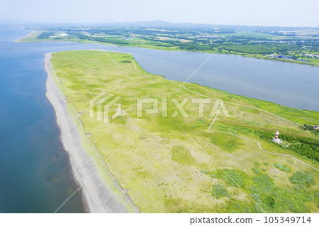 Hokkaido seen from the sky Hamanasu no Oka Park in Ishikari Hokkaido seen from the sky Hamanasu no Oka Park in Ishikari 105349714
