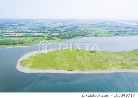 北海道石狩川河口鳥瞰圖 105349717