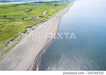 Aerial view of Ishikari Beach (Aso Beach Ishikari, near Ishikari Beach Sand Park) 105349720