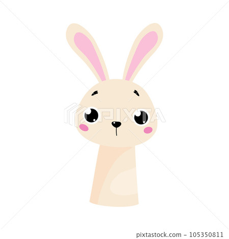 Bunny Finger Toy and Puppet for Entertainment Play Vector Illustration 105350811