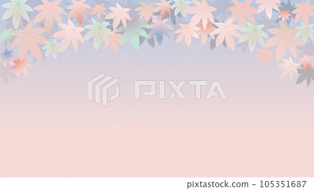Vector background image of maple leaves in autumn 105351687