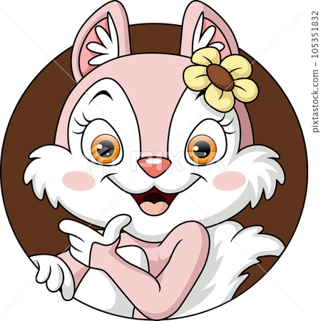 Cute rabbit girl cartoon isolated on white background Cute rabbit girl cartoon isolated on white background 105351832