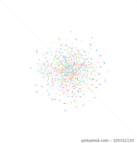 Candy Sprinkle, Donut Rainbow Sprinkles Isolated, Sweet Color Glaze Decoration, Chocolate Vermicelli 105352150