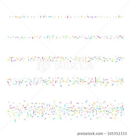 Candy Sprinkle, Donut Rainbow Sprinkles Isolated, Sweet Color Glaze Decoration, Chocolate Vermicelli 105352153