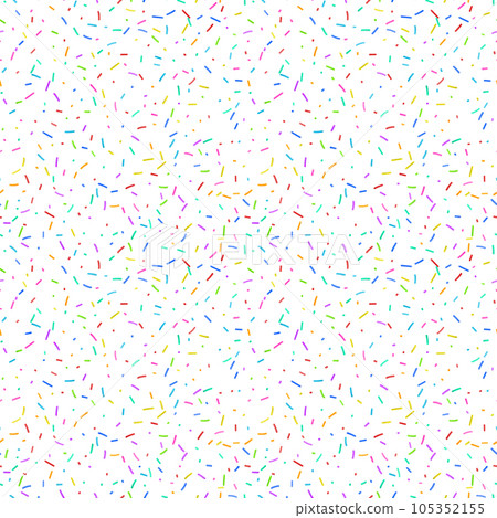 Candy Sprinkle, Donut Rainbow Sprinkles Isolated, Sweet Color Glaze Decoration, Chocolate Vermicelli 105352155
