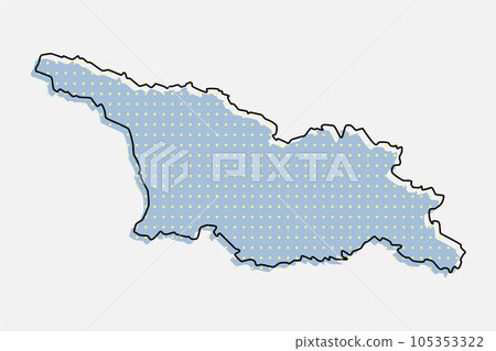 Vector map Georgia for points, dotted template Vector map Georgia for points, dotted template 105353322