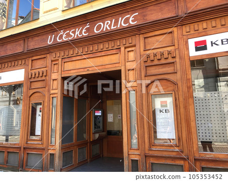House U Ceska Orlice, town house built in the neoGothic style hosting a KB Komerni banka bank branch in Prague, Czech Republic House U Ceska Orlice, town house built in the neoGothic style hosting a KB Komerni banka bank branch in Prague, Czech Republic 105353452