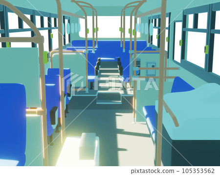 Morning bus interior 3D 105353562