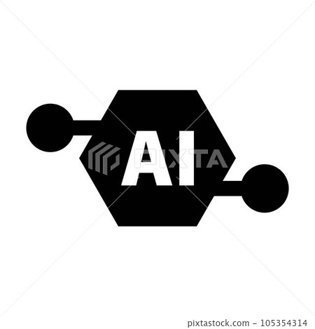 AI, Artificial intelligence icon digital micro chip for computer and technology illustration AI, Artificial intelligence icon digital micro chip for computer and technology illustration 105354314