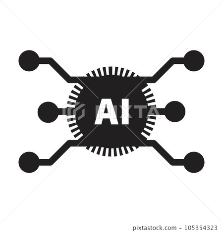AI, Artificial intelligence icon digital micro chip for computer and technology illustration AI, Artificial intelligence icon digital micro chip for computer and technology illustration 105354323