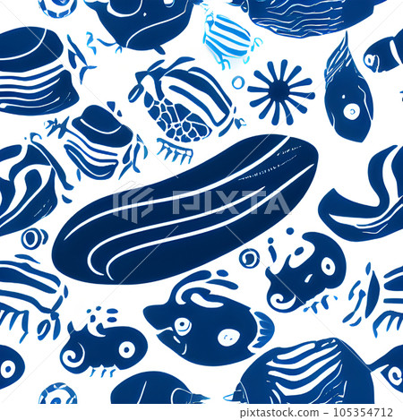 ocean draw abstract background, underwater, random element pattern design ocean draw abstract background, underwater, random element pattern design 105354712