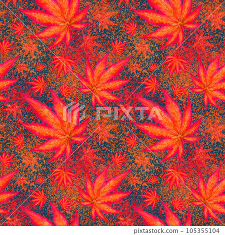 Seamless pattern of red maple leaves Seamless pattern of red maple leaves 105355104