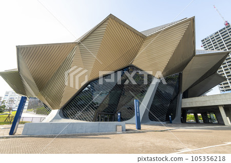 Building view of the Taipei Music Center in Taiwan. It's a professional pop music performance venue, exhibition hall, and industrial area in Taipei City. Building view of the Taipei Music Center in Taiwan. It's a professional pop music performance venue, exhibition hall, and industrial area in Taipei City. 105356218