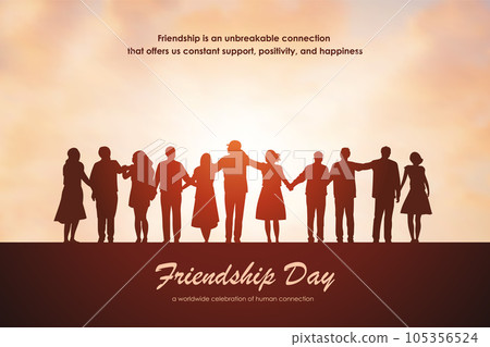 Friendship Day card, celebration of human connection Friendship Day card, celebration of human connection 105356524