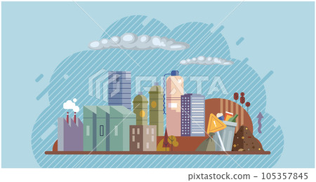 Metaphor for ecological travel, conservation, climate change, global warming and the fragility of nature. Supporting earth together, recycling waste, growing plants and choosing renewable resources 105357845