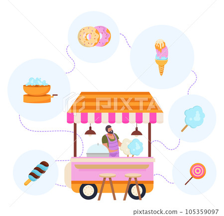 Sweet Candy Booth Composition 105359097