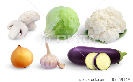 Vegetables Realistic Image Set Vegetables Realistic Image Set 105359149