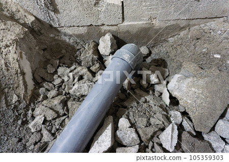 Concrete block chipping work 105359303