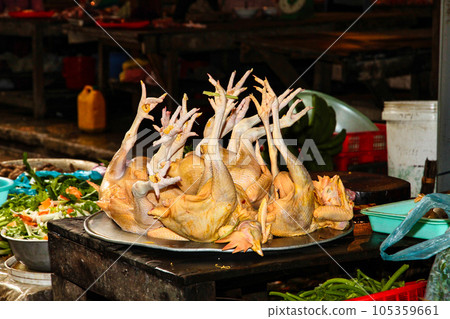 Bac Ha market in Northern Vietnam. Bac Ha is a hilltribe market where people come in traditional costumes 105359661