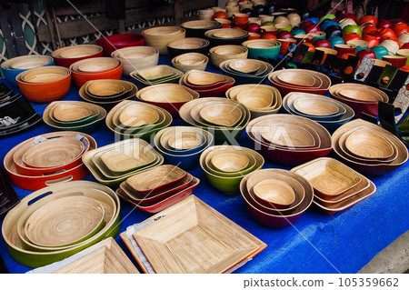 Bac Ha market in Northern Vietnam. Bac Ha is a hilltribe market where people come in traditional costumes Bac Ha market in Northern Vietnam. Bac Ha is a hilltribe market where people come in traditional costumes 105359662