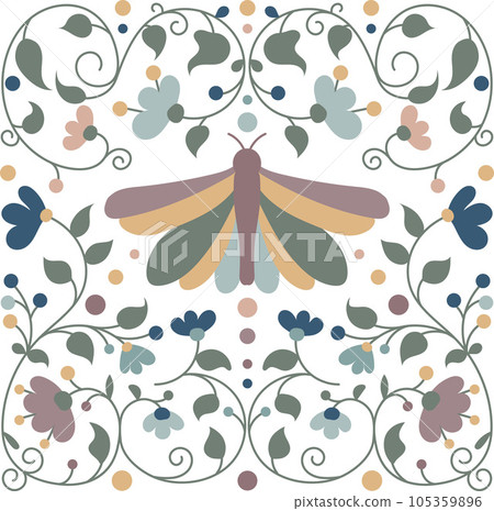 Mexican otomi embrodery seamless pattern. Colorful Mexican Traditional Textile Embroidery Style. Folk otomi style graphic, wallpaper. Festive mexican floral motif. Mexican otomi embrodery seamless pattern. Colorful Mexican Traditional Textile Embroidery Style. Folk otomi style graphic, wallpaper. Festive mexican floral motif. 105359896