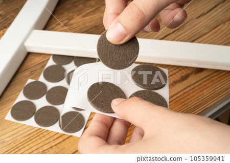 Adhesive Felt Pads Floor Protectors, Anti-Skid Felt Stickers for Chair Legs, Anti-Noise Coating Adhesive Felt Pads Floor Protectors, Anti-Skid Felt Stickers for Chair Legs, Anti-Noise Coating 105359941