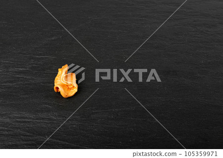 Chewing Gum on Black Plate, Single Fruit Color Bubble Gum, Sweet Pink Bubblegum Top View 105359971