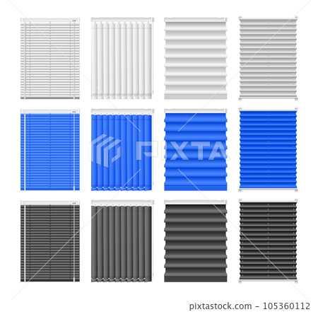 Colored Window Blinds Set 105360112