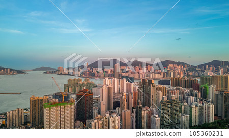 July 22 2023 the cityscape of the Kowloon and Hong Kong, July 22 2023 105360231