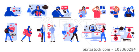 Hacker Crime Set 105360284