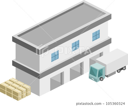 一個簡單的倉庫的例證 105360324