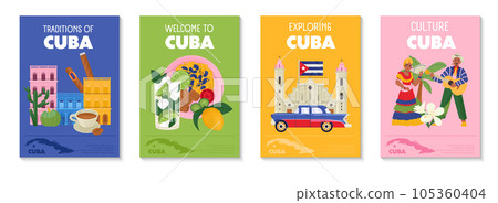Cuba Posters Set 105360404