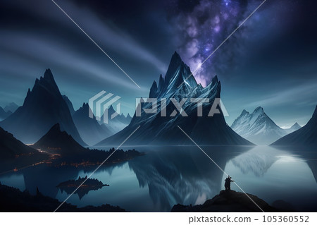 The scene is set in the majestic realm of Valhalla The scene is set in the majestic realm of Valhalla 105360552