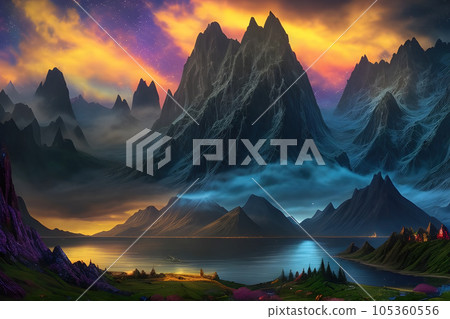 The scene is set in the majestic realm of Valhalla 105360556