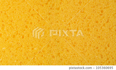 Sponge Sift Side Texture Background, Yellow Synthetic Material Sponge Sift Side Texture Background, Yellow Synthetic Material 105360695