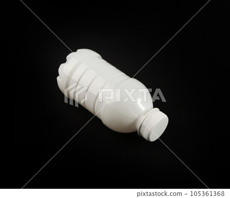 Empty Plastic Milk Bottle, White Plastic Bottle, Global Pollution Concept 105361368