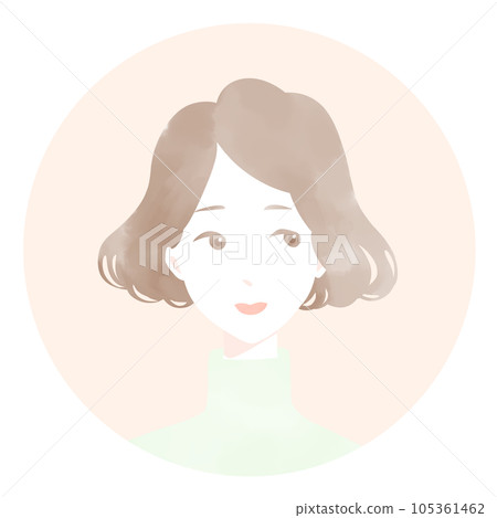 沒有女人的主線橙色圓圈插圖 105361462