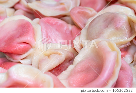 Dumplings with Cherries, Traditional Cherry Pierogi, Sweet Strawberry Vareniki, Fruit Ravioli 105362552