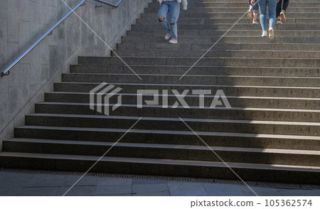 Concrete Steps Background, Beton Stairs, Urban Staircase 105362574