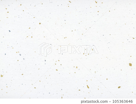 [日本紙圖像]黃金和白銀搖擺的日本紙。帶有豪華和華麗感的高級日式紙張，上面散佈著精美的金箔和銀箔。 105363646