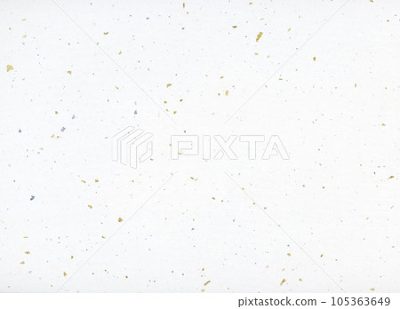 [日本紙圖像]黃金和白銀搖擺的日本紙。帶有豪華和華麗感的高級日式紙張，上面散佈著精美的金箔和銀箔。 105363649