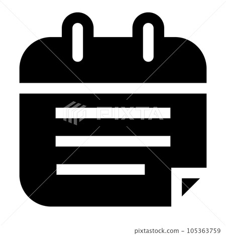 Filled style icons representing months, notes Filled style icons representing months, notes 105363759