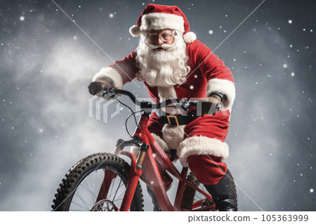 Santa riding deals a bike