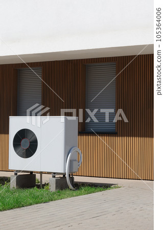 Air Source Heat Pump at Residential Pool House Air Source Heat Pump at Residential Pool House 105364006