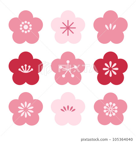 簡單可愛的梅花變異套裝 105364040