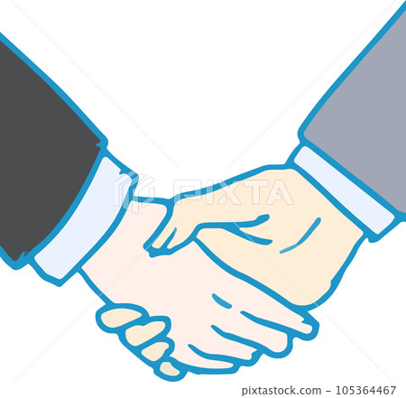 Illustration of a hand shaking hands Illustration of a hand shaking hands 105364467