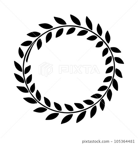 Black laurels frame branch. Vintage laurel wreath. Award, success, champion sign. Vector illustration EPS10 Black laurels frame branch. Vintage laurel wreath. Award, success, champion sign. Vector illustration EPS10 105364481