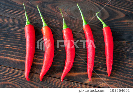 Red chili peppers 105364691
