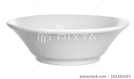 Ceramic white bowl isolated on white background Ceramic white bowl isolated on white background 105365085